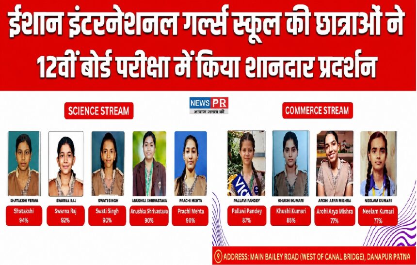 Ishan International Girls School students performed brilliantly in the 12th board exams.