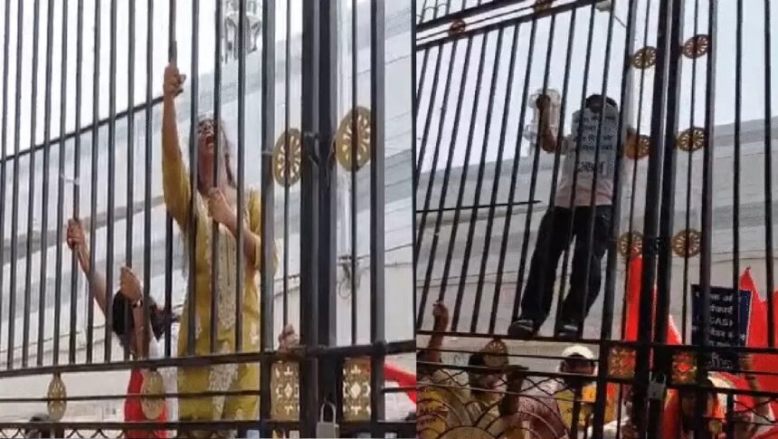 Chaos erupts at Patna University during Senate meeting, students break locks and enter campus