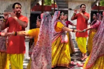 Tej Pratap reached Vrindavan amid the bungalow controversy in Patna, shared a video in the form of Krishna.