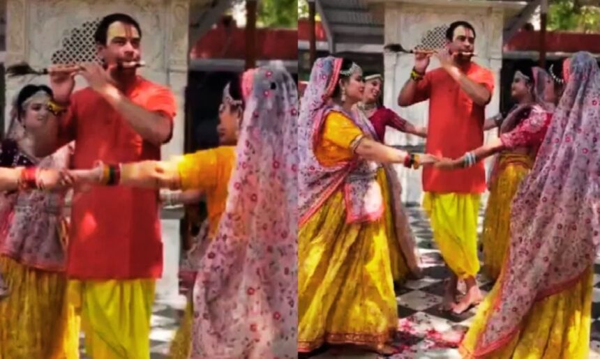 Tej Pratap reached Vrindavan amid the bungalow controversy in Patna, shared a video in the form of Krishna.