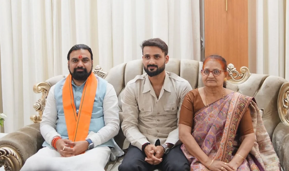 Samrat Chaudhary visited Indian cricketer Akash Deep's home and extended his best wishes ahead of the wedding.