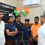 Minister inspects AC lounge for gig workers and reviews the facilities.