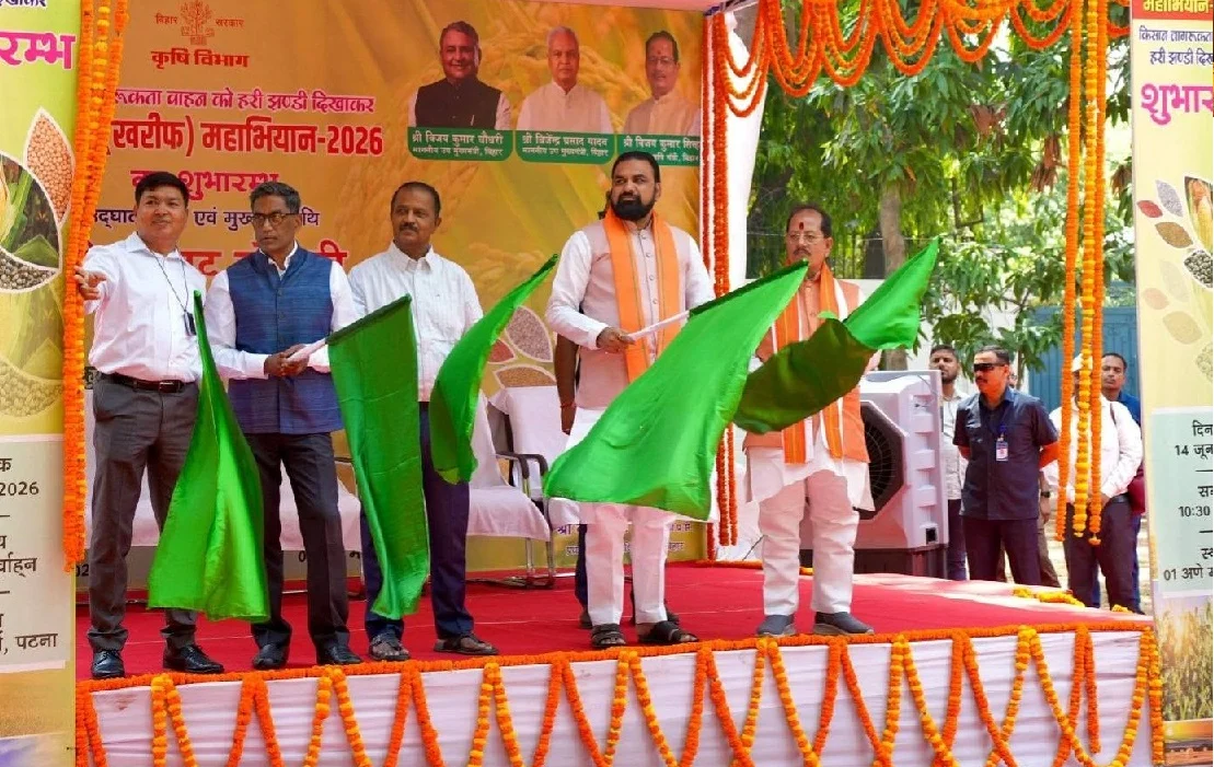 Kharif Mega Campaign 2026 launched; Chief Minister flags off farmer awareness vehicles.