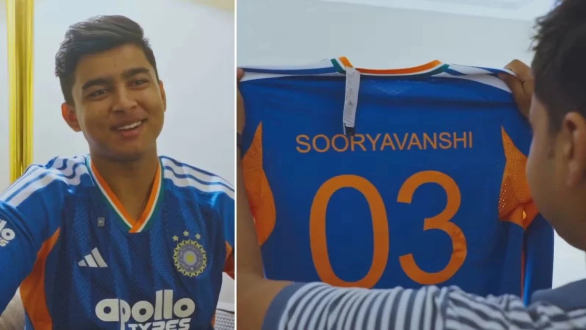 Vaibhav Suryavanshi seen in Team India's blue jersey; says, "My biggest dream came true today."