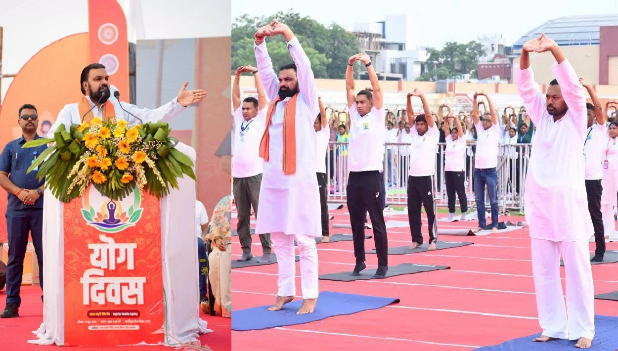 Yoga to be taught in schools and colleges; Health Minister proposed the move on International Yoga Day, and CM Samrat has announced it.