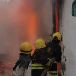 Massive fire at Patna railway yard; short circuit suspected; railway crane gutted, major accident averted.