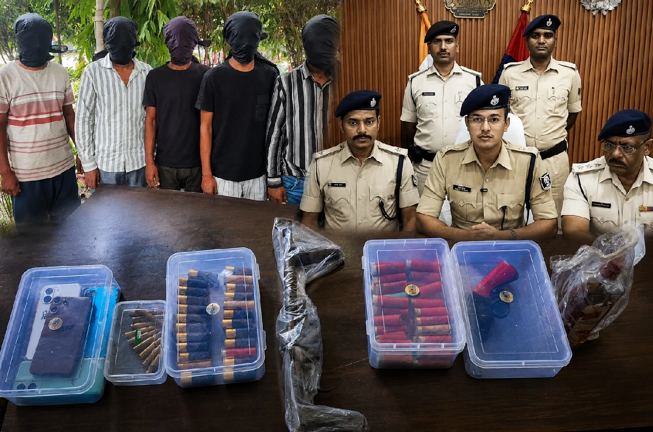 Plot for major crime in Bihta foiled; five criminals arrested with illegal weapons.
