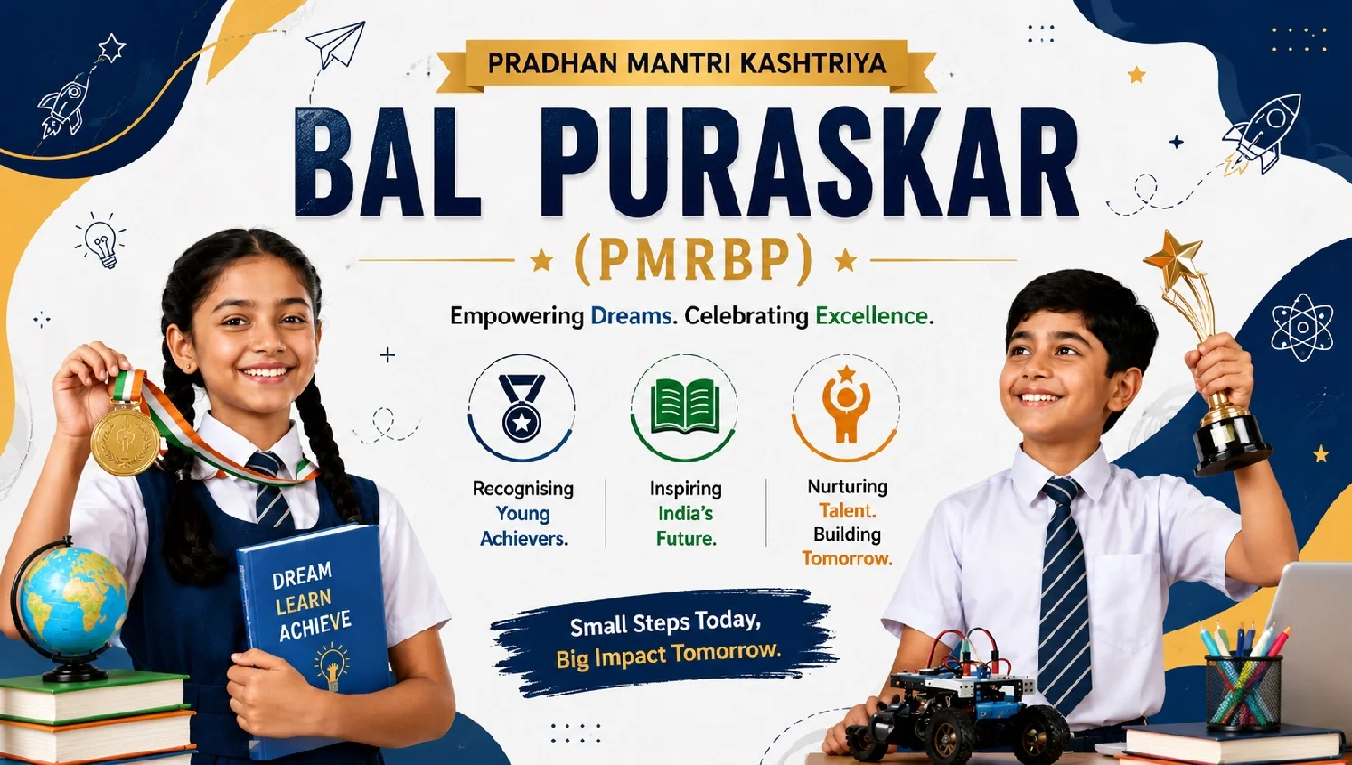 Applications open for Pradhan Mantri Rashtriya Bal Puraskar 2026; online nominations can be submitted until July 31.